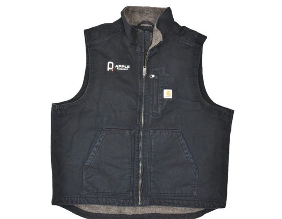 Carhartt Other - Carhartt 104277 Sherpa Lined Vest Black Cotton Duck Canvas Loose Fit Size XL